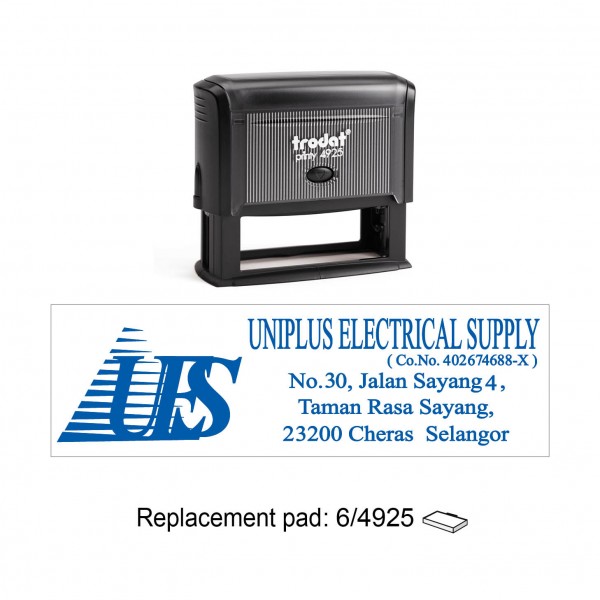 Trodat 4925P3 Self Inking Stamp 82x25mm